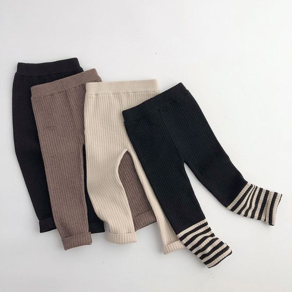 

leggings tights children solid warm pants baby girl casual striped boys simple homewear trousers kids soft render 221203, Blue