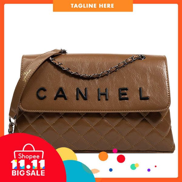 

80%off luxury design bags 2022 new korean embroidery rhombic bag versatile fashion one shoulder chain risefen women's crossbody