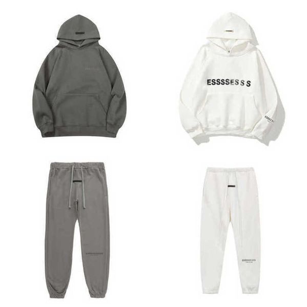 

luxury men's fashion sweatshirts tracksuits essentials letter hoodies men women sportswear hooded pant coat sweater casual pullover co, Black