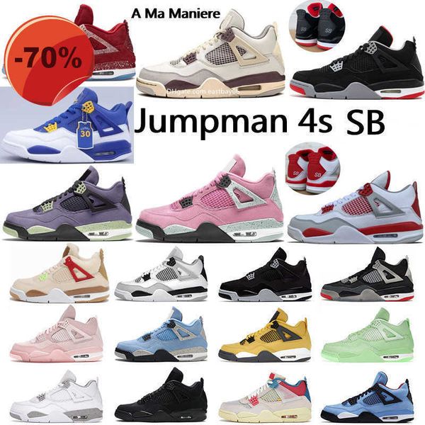 

basketball shoes sneakers soft pink hermit university blue military black cat sail cement royal thunder lightning 4s iv 4 sb man women a