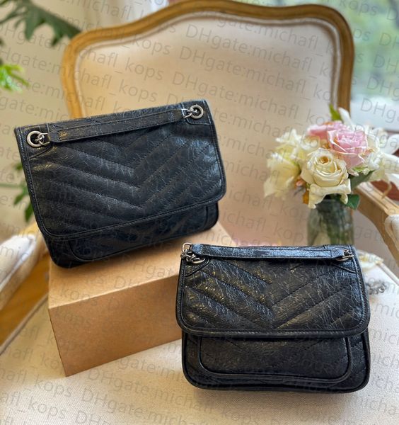 

5a fashion retro flap women bag large capacity cowhide shoulder bag metal color logo official original luxury designer brand