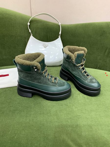 

2023 womens shoes luxury designers boots women booties ladies ankle boot fashion shoe autumn winter high heel short platform leather -g017, Black