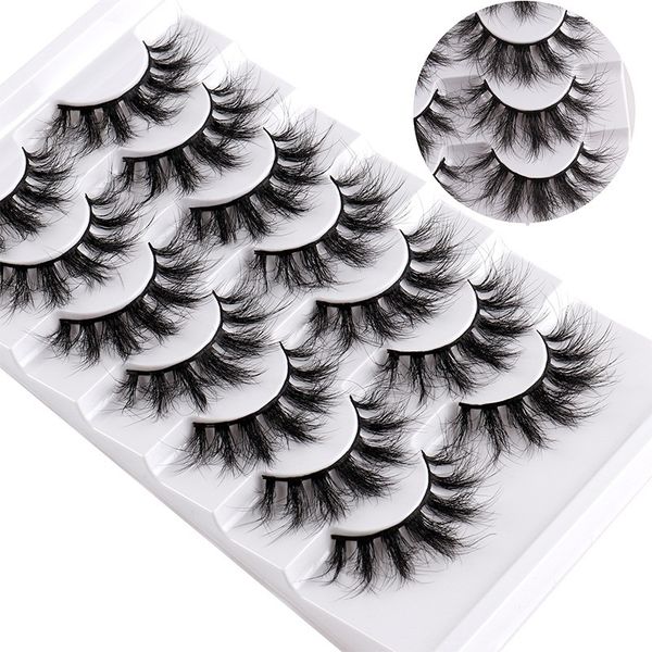 

soft light mink false eyelashes thick natural handmade reusable multilayer 3d fake lashes extensions makeup accessory for eyes 9 models dhl