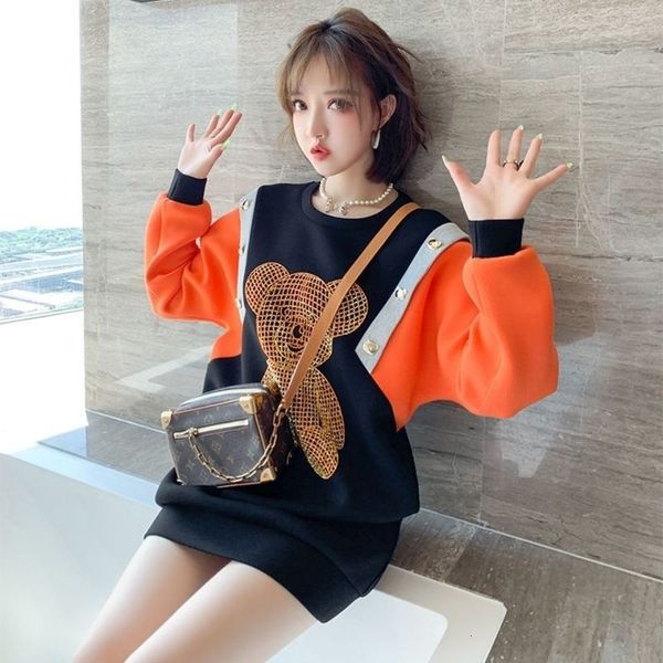 

women's jackets for women aesthetic female streetwear sweatshirt anime pullover graphic vintage crewneck cute autumn clothing 221201, Black;brown