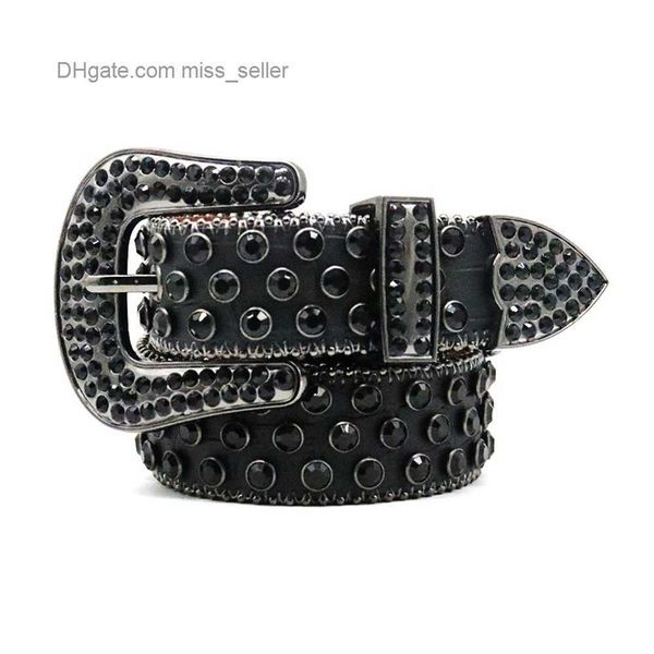 

2022 designer belt bb simon belt studded beads waist seal gun color crocodile pattern hip hop punk personality network red pant, Black;brown