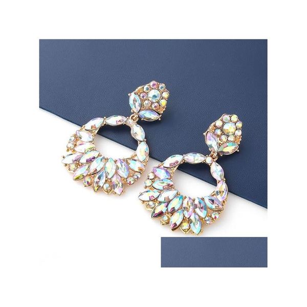 

dangle chandelier fashion jewelry colorf rhinstone dangle earrings women stud earring drop delivery dhwgv, Silver