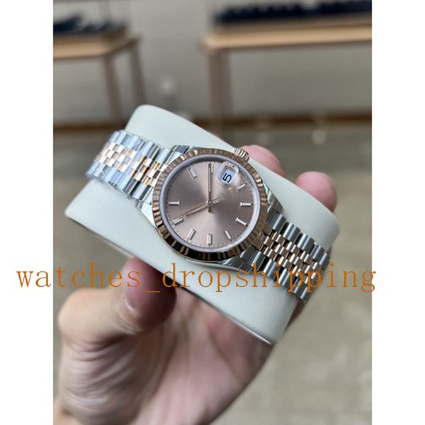 

super quality womens watch 31mm datejust mechanical automatic two tone rose gold stainless steel case jubilee watchband luminous sapphire gl, Slivery;brown