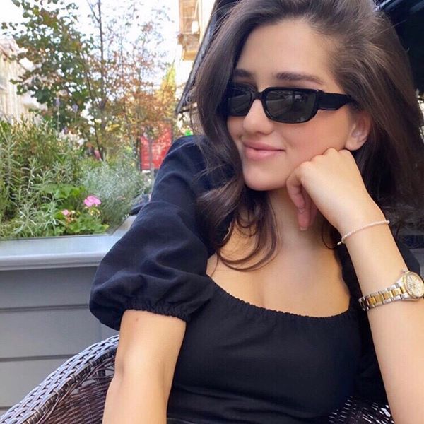 

luxury sunglasses for man woman designer goggle beach sun glasses retro small frame luxury design uv400 with box, White;black