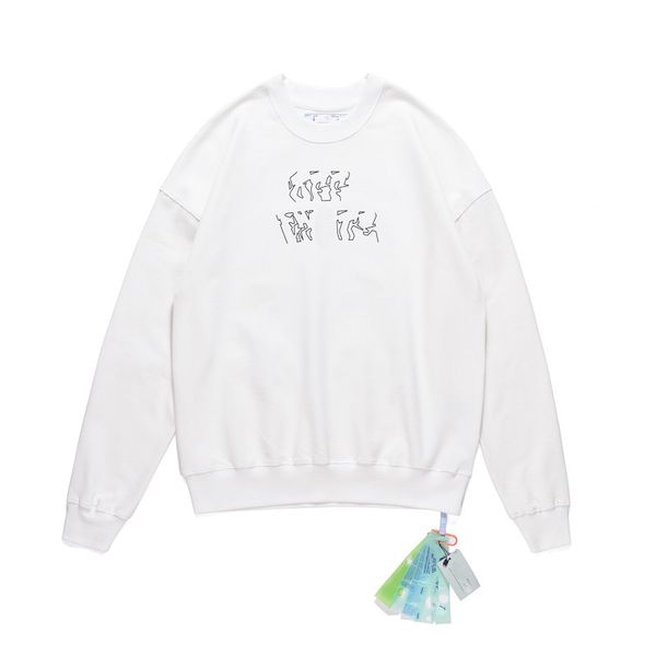 

men's designer sweatshirt luxury sweatshirt wave print pullover hoodie100%cotton long sleeve paris casual solid color women's pull, Black