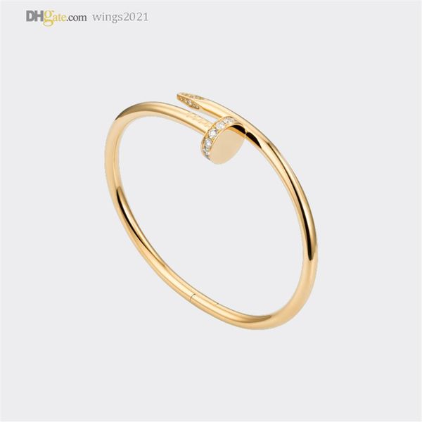 

bangle classic nail bracelet carti bracelets designer for women diamonds gold bracelet luxury jewelry titanium steel gold-plated n181v, Black