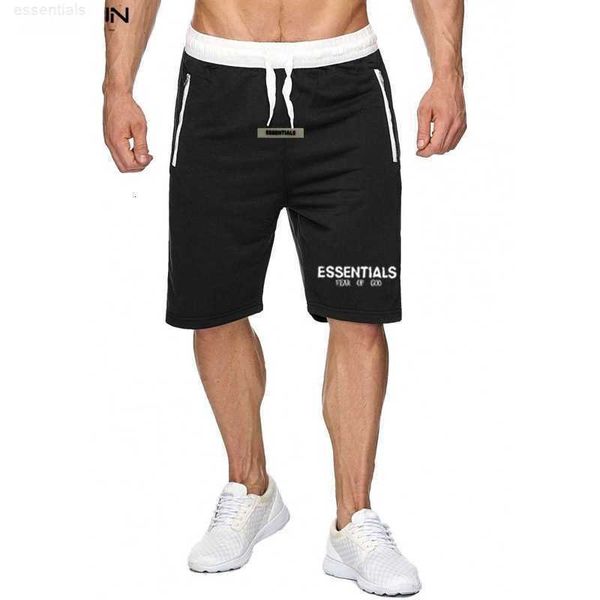 

casual sports pants feel of god multi thread essentials new men's casual shorts trend fashion capris f sweatpants, Black