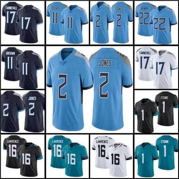 

jersey 16 trevor lawrence''nfl''jersey 1 travis etienne 22 derrick henry football''nfl''jersey 17 ry, Black;red