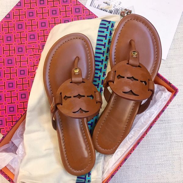 

origin brand slippers women's genuine leather flip flop sandals 2023 summer classic fashion flat anti-skid black brown matte slipper be