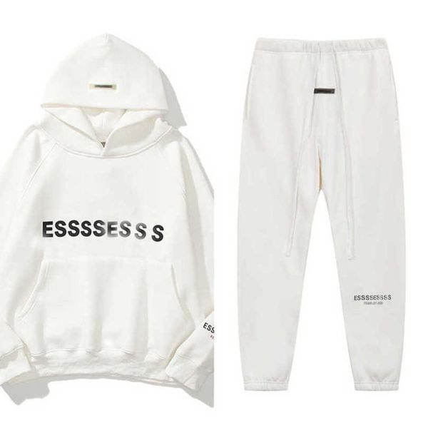 

luxury fashion men's sweatshirts tracksuits essentials letter hoodies men women sportswear hooded pant coat sweater casual pullover co, Black