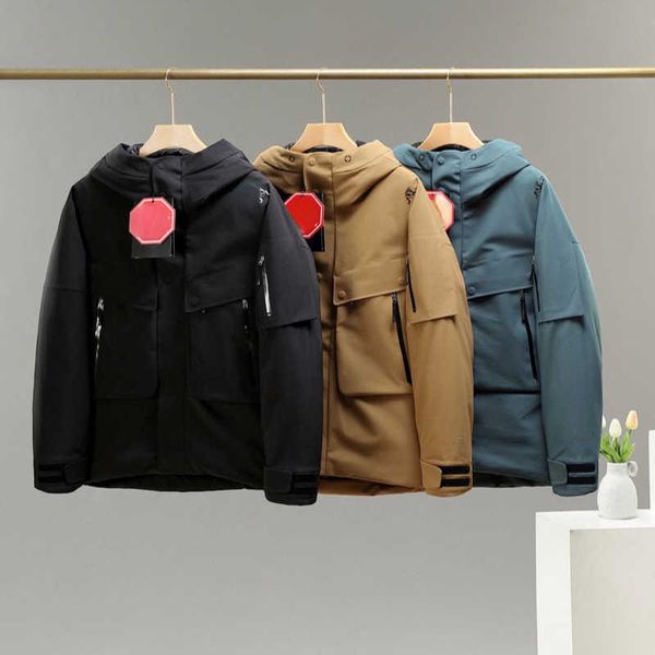 

winter designer down jacket mens warm windproof waterproof parka coat female arc fashion outdoor cardigan hooded windbreaker, Black