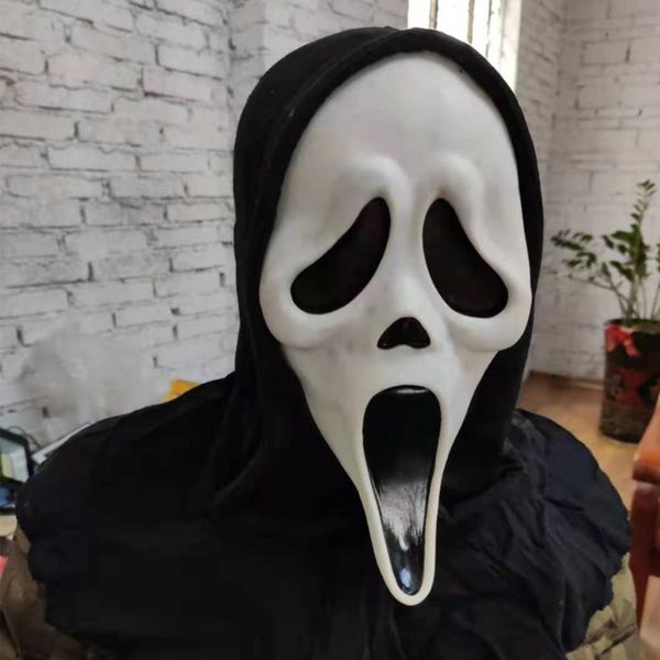 

theme costume halloween mask demon screaming ghostface funny death horror skull script killing decorative supplies 221202, Black;red