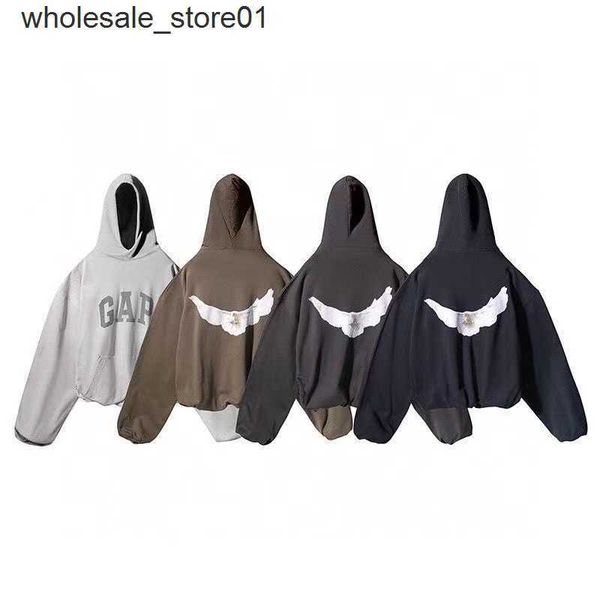 

men's hoodies designer sweatshirts kanyes classic wests party peace mens womens streetwear hoodie, Black