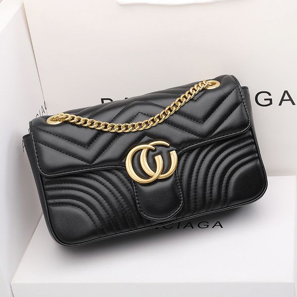 

designer bags handbag tote bag women fashion marmont classic cross body 2 g luxuries genuine leather with serial number guccigg#1732