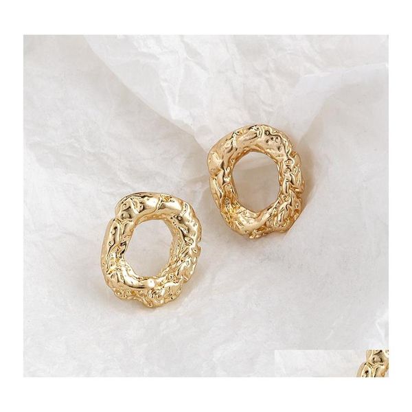 

stud simple gold color metal geometric square small stud earrings for women irregar exquisite earring party jewelry drop delivery dhrmd, Golden;silver