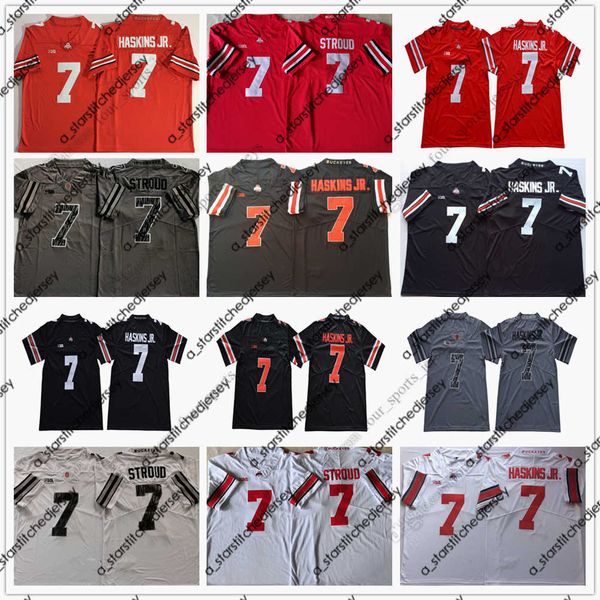 

american college football wear ncaa ohio state buckeyes college football jersey 7 cj stroud dwayne haskins jr stitched, Black