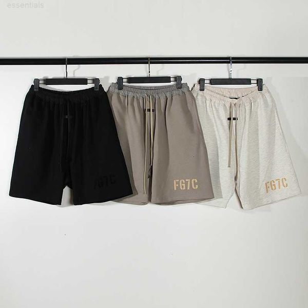 

casual sports pants essentials feel of god fg7c trendy high street men's loose casual drawstring capris fashion sweatpants, Black