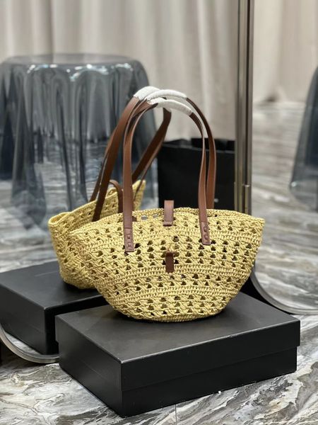 

y home designer handbag egetable basket tote bag fashion shoulder bags shoppingbag paris style straw bag lafite weaving hand wovenbag travel