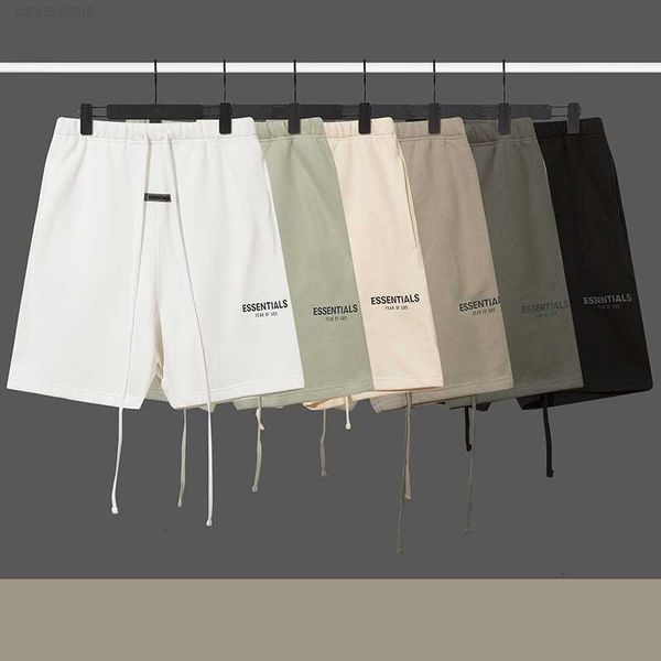 

casual sports pants feel of god essentials high street double line fog shorts fashion sweatpants, Black