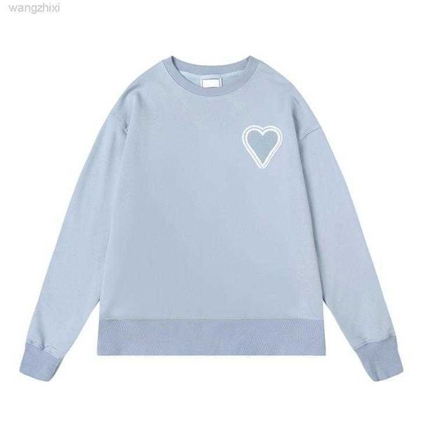 

hoodie male and female designers amis paris hooded highs quality sweater embroidered red love winter round neck jumper couple sweatshirts pm, Black