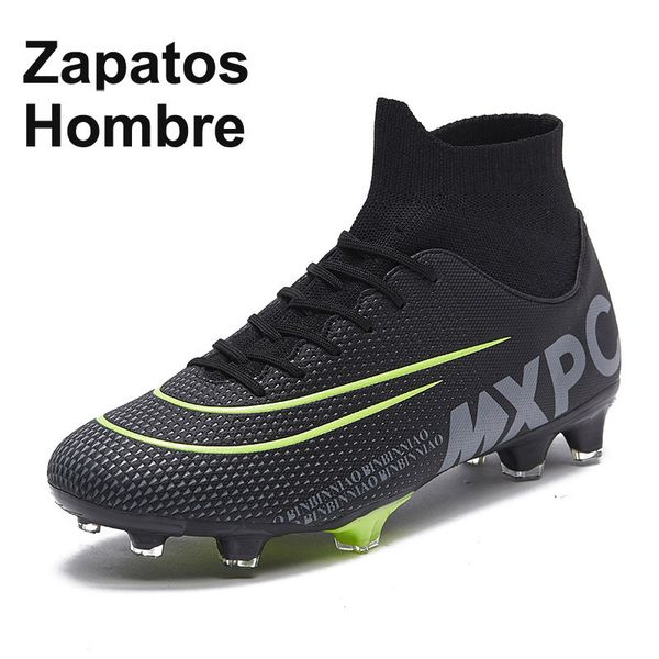 

safety shoes men soccer teenager breathable football boots professional playing field tf/fg cleats kids sneakers size 35-45 221203, Black;brown