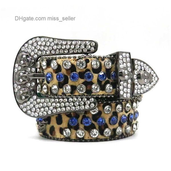 

2022 designer belt bb simon belt male stud beads inlaid with rhinestone gun color pin buckle zinc alloy skull personality street hip-hop, Black;brown