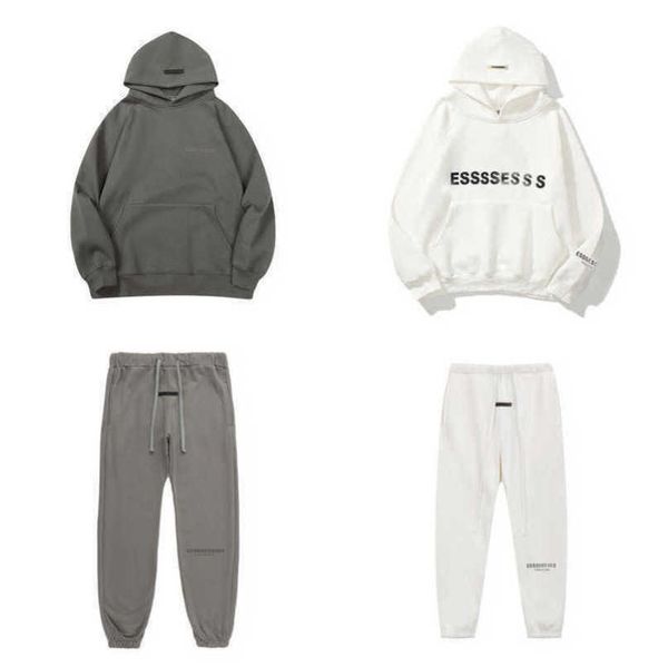 

luxury men's fashion sweatshirts tracksuits essentials letter hoodies men women sportswear hooded pant coat sweater casual pullover co, Black