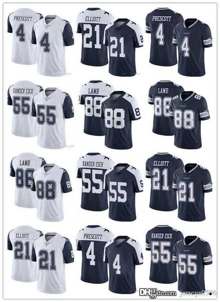 

football jerseys men women dallas''cowboys''jersey 4 dak prescott 55 leighton vander esch 21 ezekiel elliott 88 ceedee l, Black;red