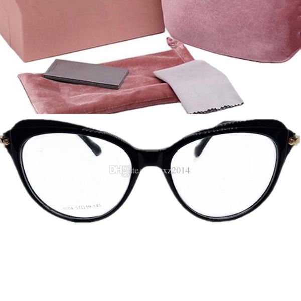 

fashion women butterfly cateye glasses frame 54-17-145 lightweight plank metal fullrim for prescription eyewear goggles fullset packing case, Black