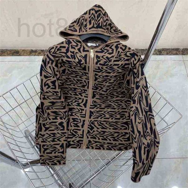 

women's hoodies & sweatshirts designer 21ss winter women casual hoodies coat wool knit zipper hoodie jackets super warm double f letter, Black