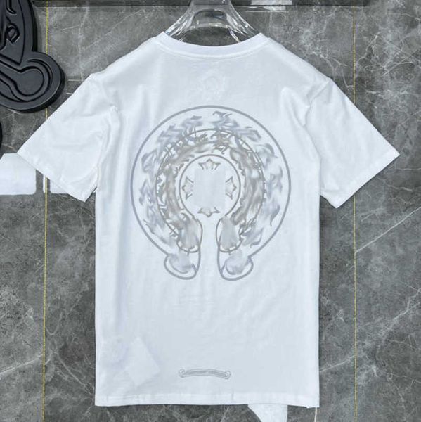 

men's luxury t shirt fashion brand tees men women sanskrit letter sweatshirts short sleeve horseshoe couple t-shirt classic cross tee, White;black