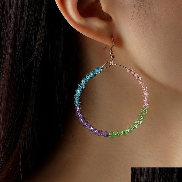 

dangle chandelier bohemina fashion jewelry hoop earrings colorf resin beaded dangle drop delivery dhpnp, Silver