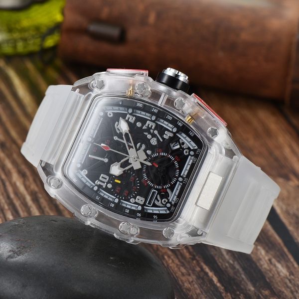 

2022 quartz watch dial work luxury leisure fashion sports men's watch, Slivery;brown