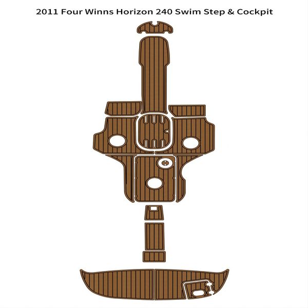 

2011 four winns horizon 240 swim platform cockpit boat eva foam teak floor pad