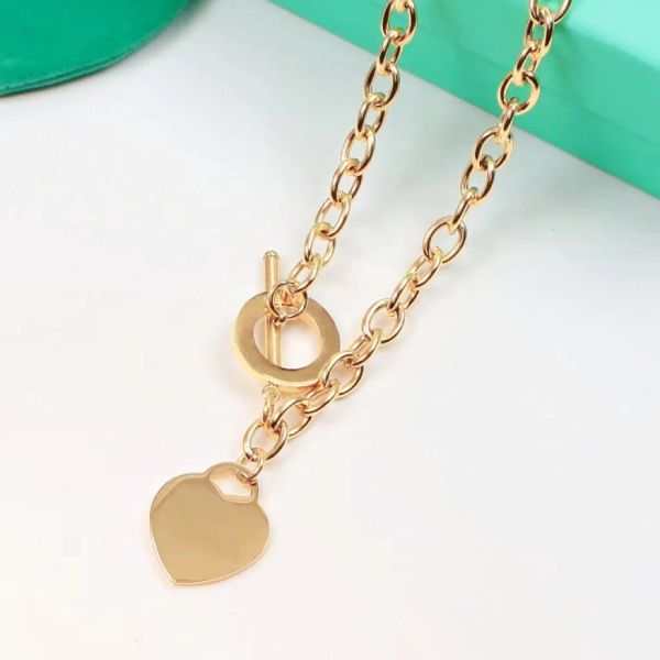

pendant necklaces brand letter-t classic heart necklace bracelet 18k gold 925 silvery designer jewelry for women mens tennis chain bracelets, Silver
