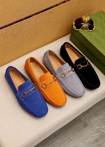 

casual 2022 new leather shoes frosted beans shoes men's british lefebvre shoe horsebit buckle trendy sailing shoess