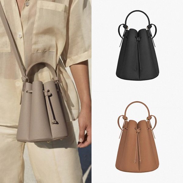

polene bag polene numero huit bucket bags designer leather tote crossbody gold-plated stainless steel hardware handbags suede leather lining