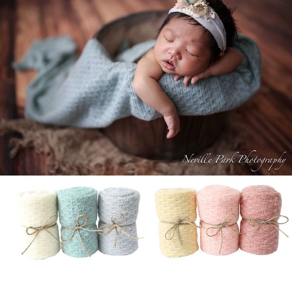 

caps hats born pography props sweater knit posing fabric blanket for bean bag backdrop baby po soft stretchy wraps backgrounds 221203, Yellow