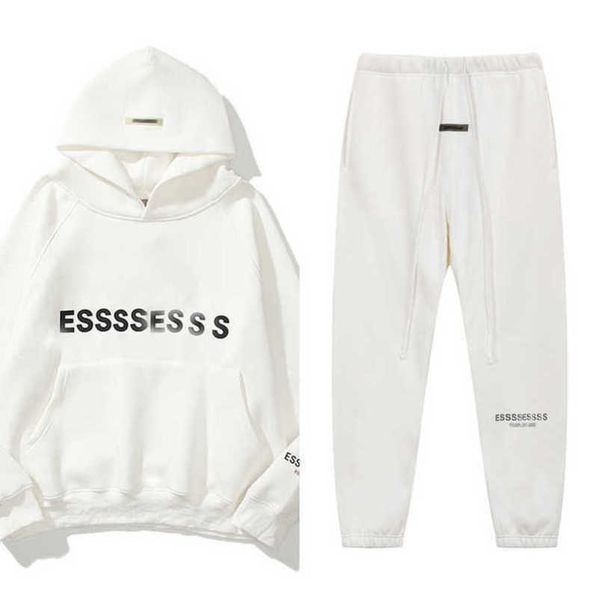

luxury men's fashion sweatshirts tracksuits essentials letter hoodies men women sportswear hooded pant coat sweater casual pullover co, Gray