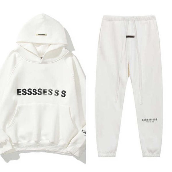 

luxury fashion men's sweatshirts tracksuits essentials letter hoodies men women sportswear hooded pant coat sweater casual pullover co, Black
