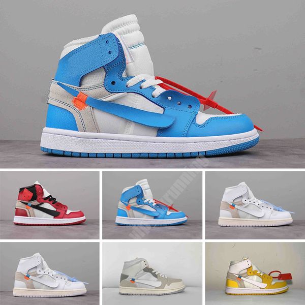 

basketball shoes off running sneakers white university blue high dark mocha electro orange unc light smoke grey hyper chicago bred royal toe, Black