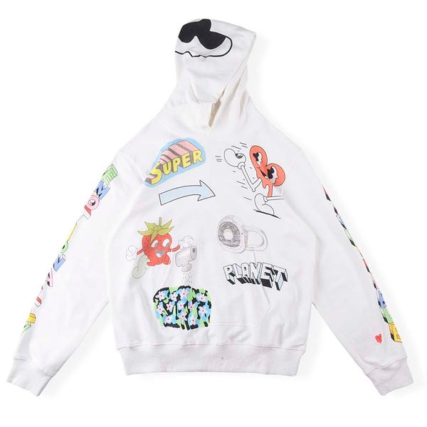 

doodle sweatshirt hoode plus size graffiti printed hip hop high-quality fleece men's hoodies & sweatshirts, Black;brown