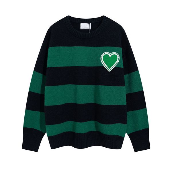 

men's sweaters designer sweater man woman three black and white stripe rainbow color womens knit love low collar fashion letter long sl, White;black