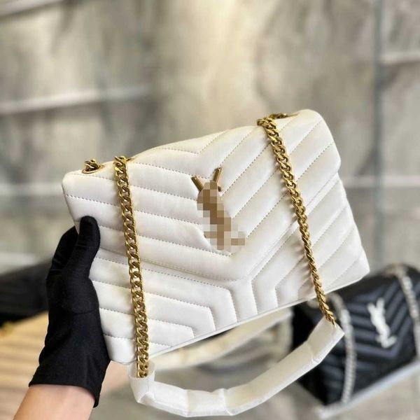 

designer siant lurant bag 2022 cloud luoluo square fat chain cow leather light luxury white style appearance single shoulder qytx lady purse