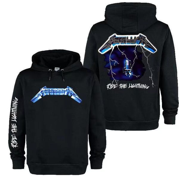 

men's tracksuits autumn winter metal rock band hoodie pullover skeleton skull printed oversized black hooded sweatshirtsmen s graphic, Gray