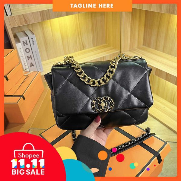 

80%off luxury design bags chain women's bag yangqi bags2022 new texture rhombic single shoulder crossbody buckle heavy handbag